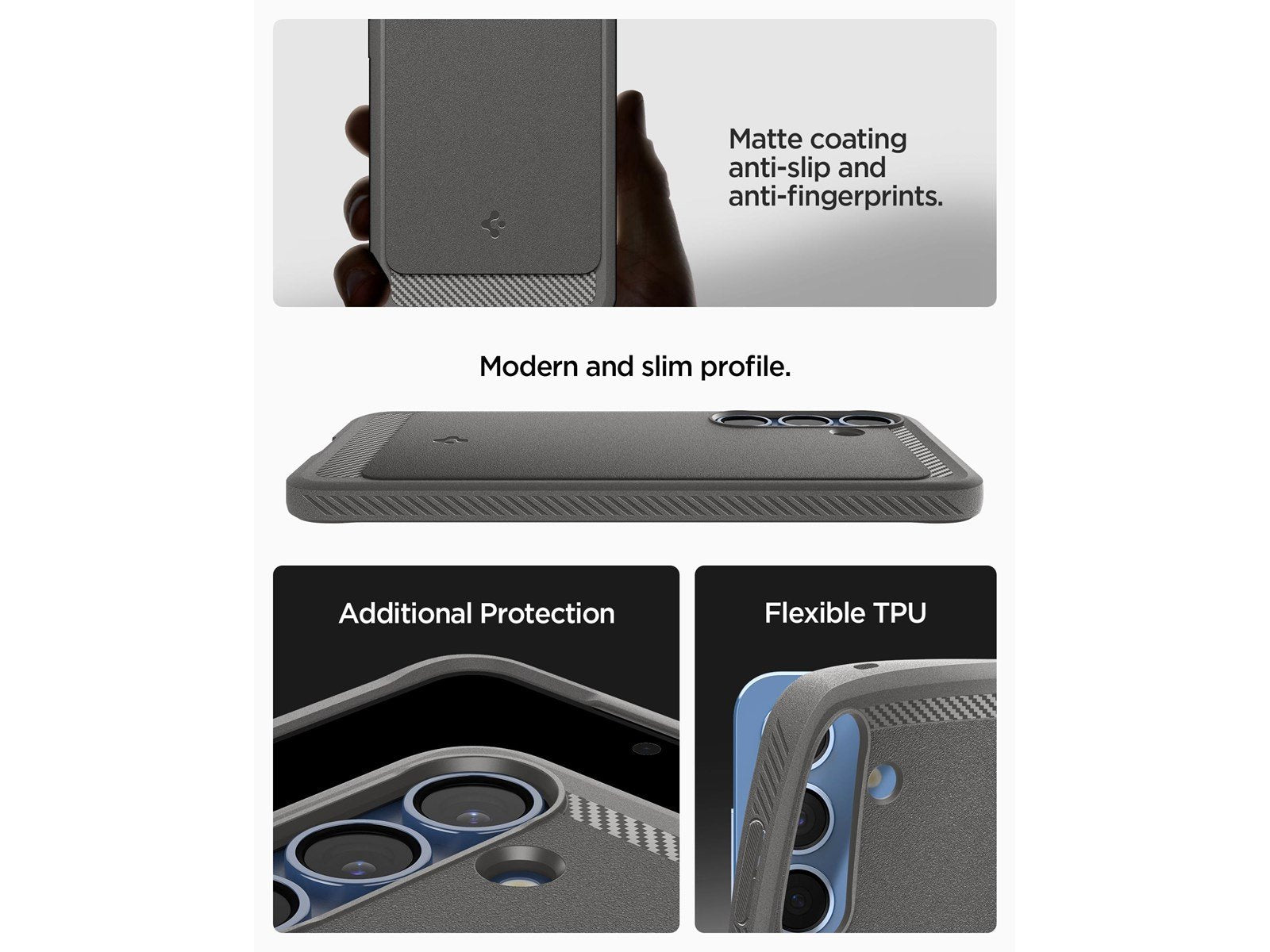 Spigen Rugged Armor MagSafe - Marble Grey - Samsung Galaxy S25
