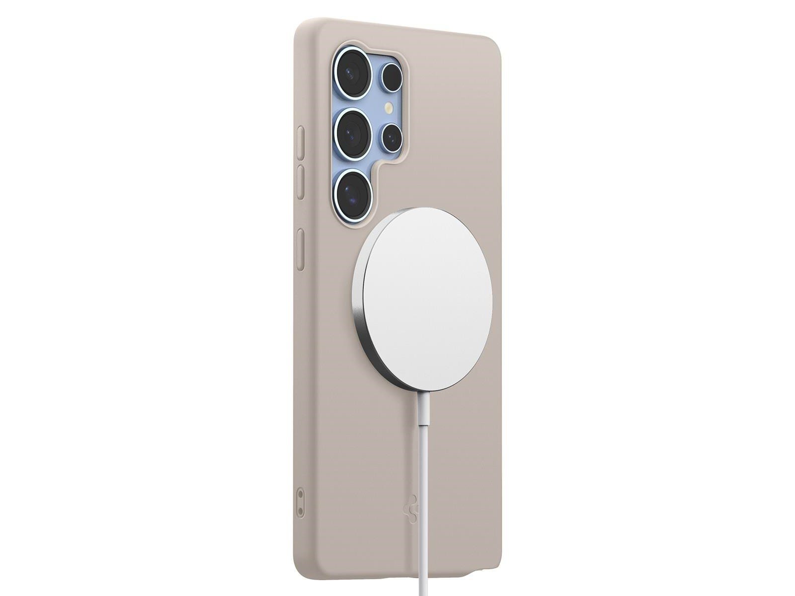 Spigen Silicone Fit MagSafe - Natural Titanium - Samsung Galaxy S25 Ultra