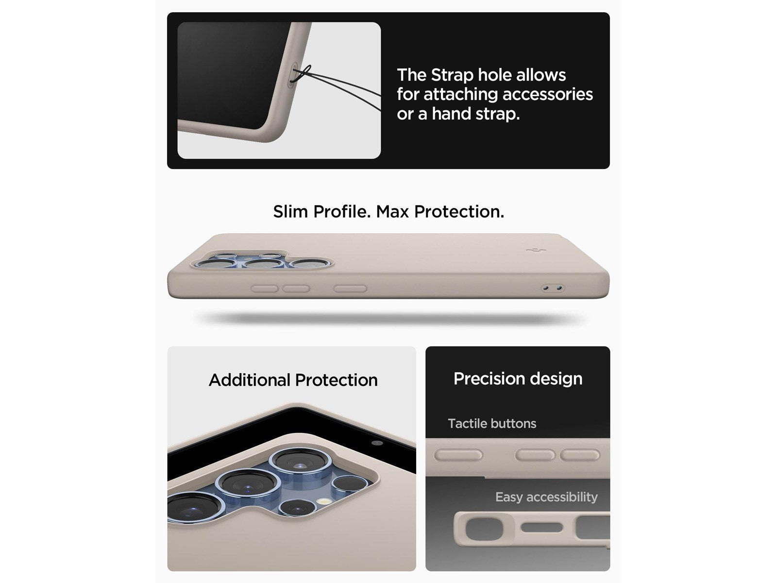Spigen Silicone Fit MagSafe - Natural Titanium - Samsung Galaxy S25 Ultra