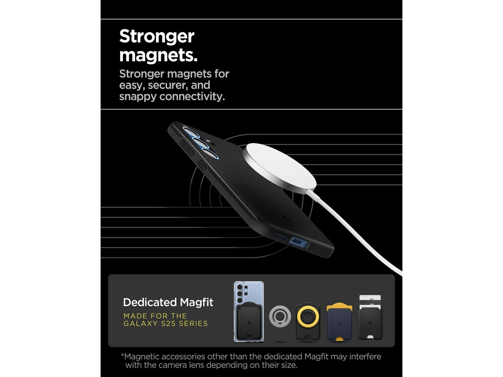 Spigen Thin Fit MagSafe - Black - Samsung Galaxy S25