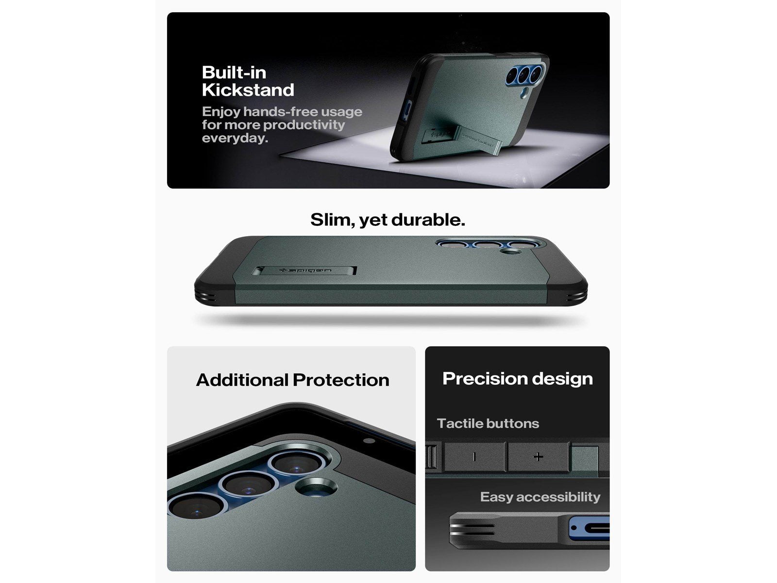 Spigen Tough Armor MagSafe - Abyss Green - Samsung Galaxy S25