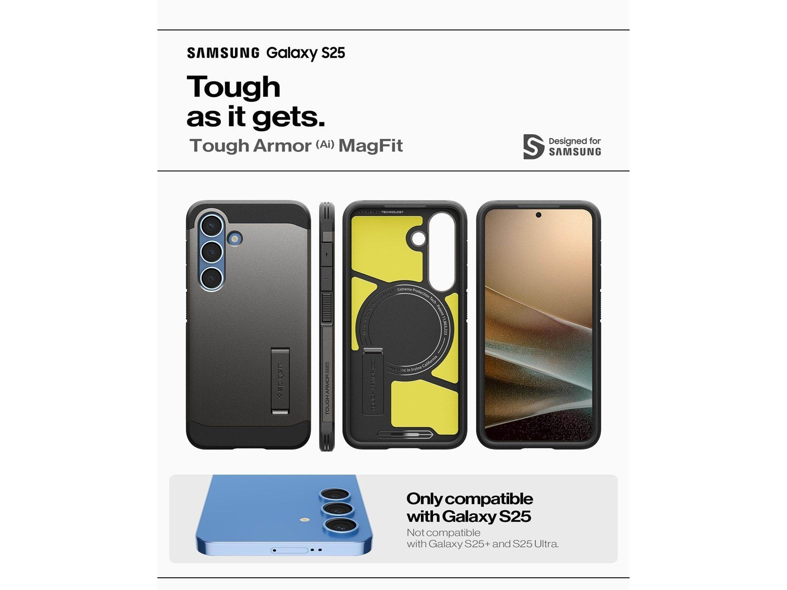Spigen Tough Armor MagSafe - Gunmetal - Samsung Galaxy S25