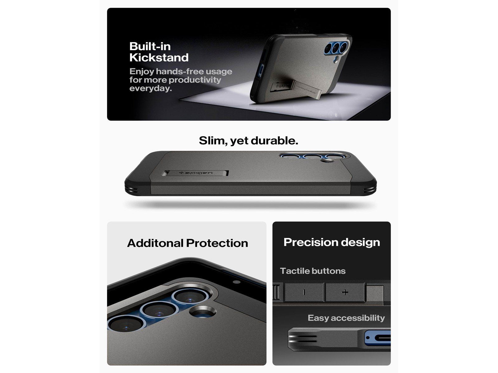 Spigen Tough Armor MagSafe - Gunmetal - Samsung Galaxy S25