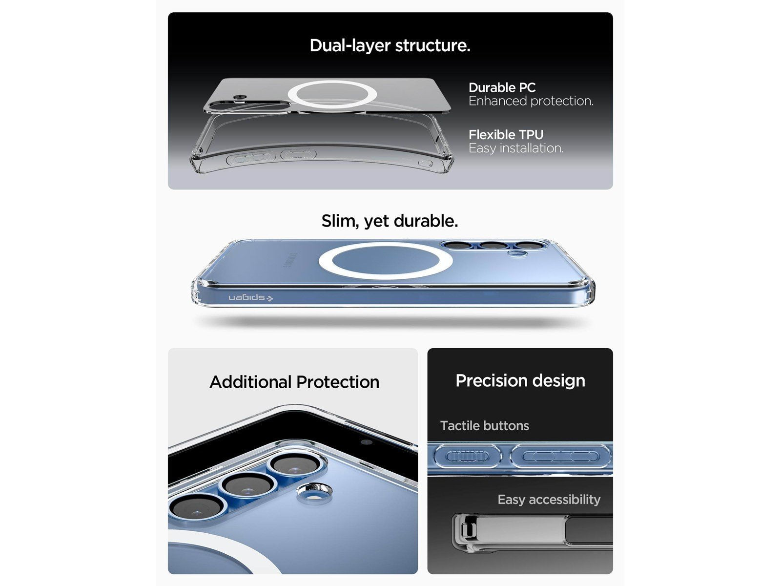 Spigen Ultra Hybrid MagSafe - Clear White - Samsung Galaxy S25