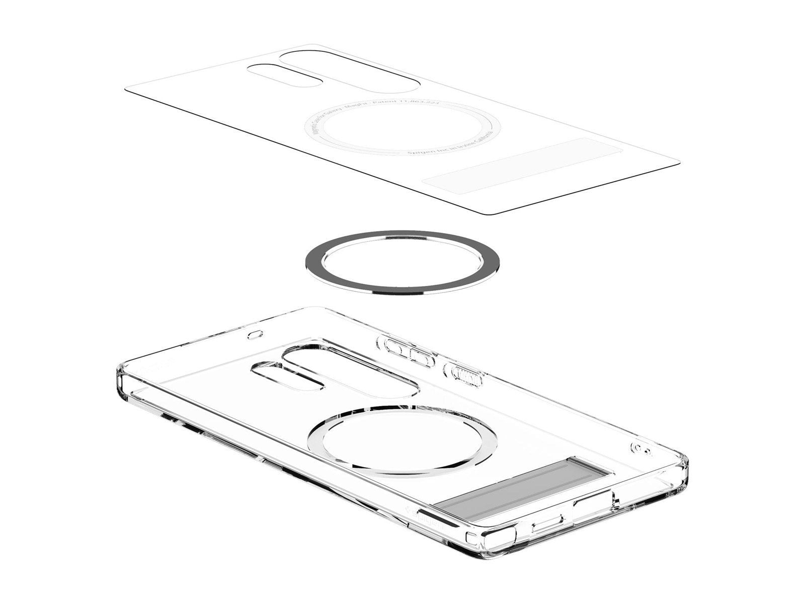 Spigen Ultra Hybrid S MagSafe - Clear White - Samsung Galaxy S25 Ultra