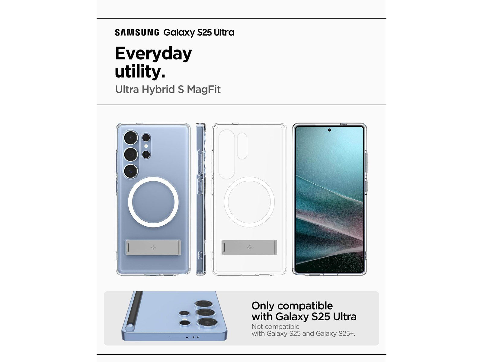 Spigen Ultra Hybrid S MagSafe - Clear White - Samsung Galaxy S25 Ultra
