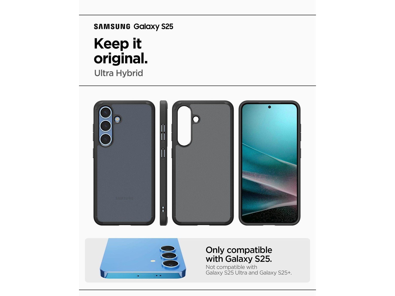 Spigen Ultra Hybrid - Frost Black - Samsung Galaxy S25