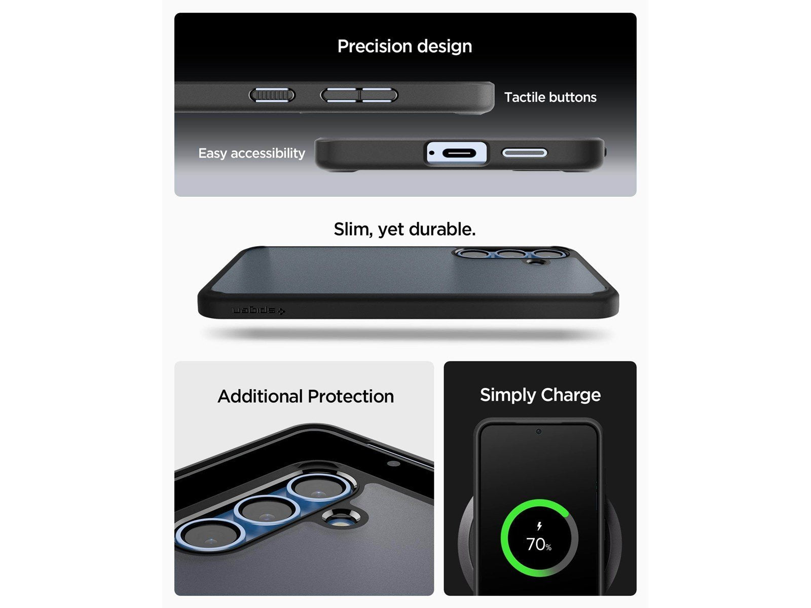 Spigen Ultra Hybrid - Frost Black - Samsung Galaxy S25