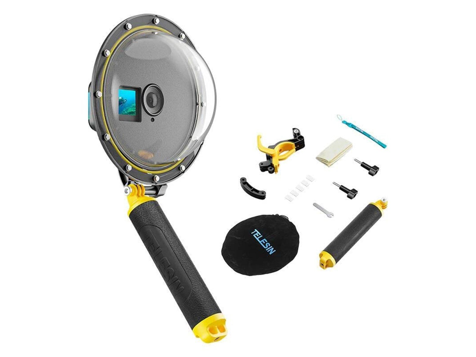 TELESIN Waterpoof dome port for DJI Action 4 / 3