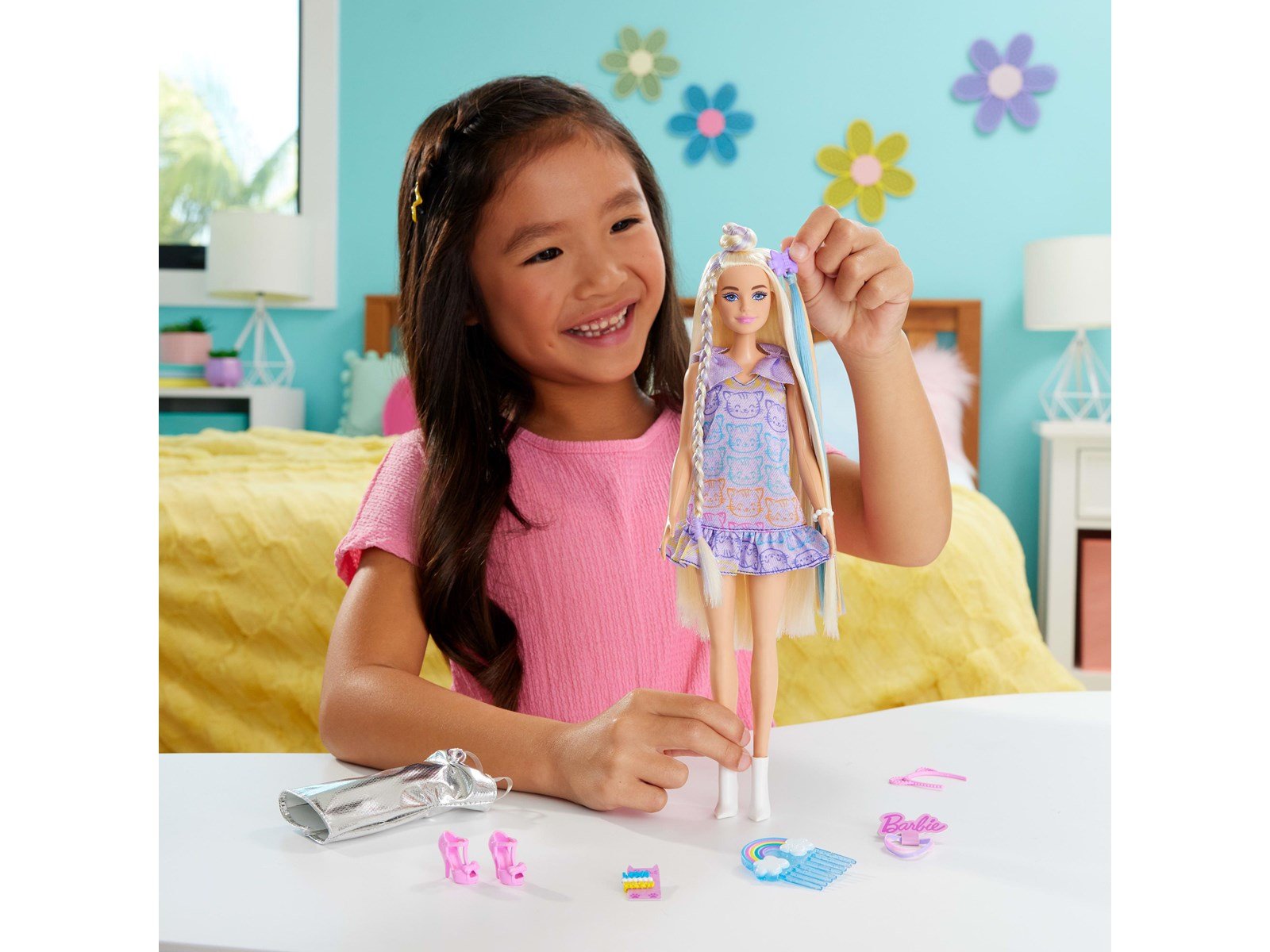 Barbie Fun & Fancy Doll & Accessories Blonde Fashion Doll With Extra-Long Hair & 2 Looks