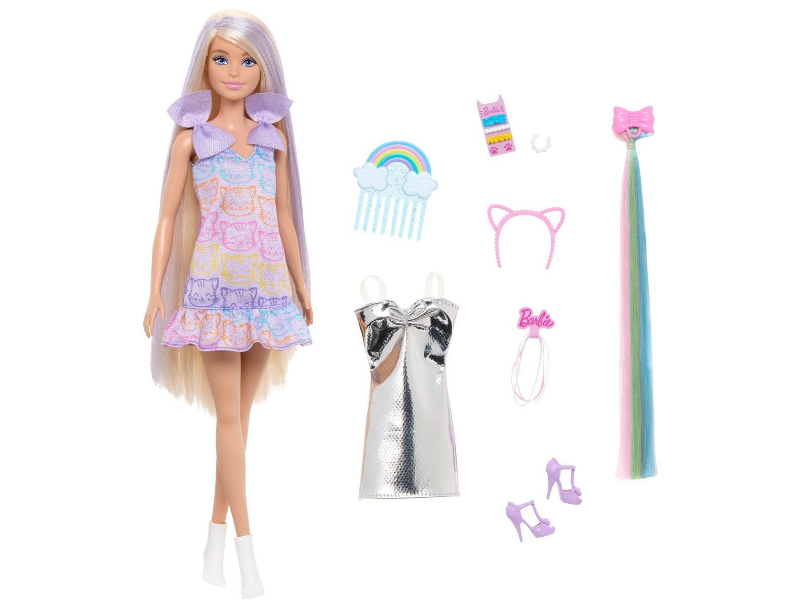 Barbie Fun & Fancy Doll & Accessories Blonde Fashion Doll With Extra-Long Hair & 2 Looks