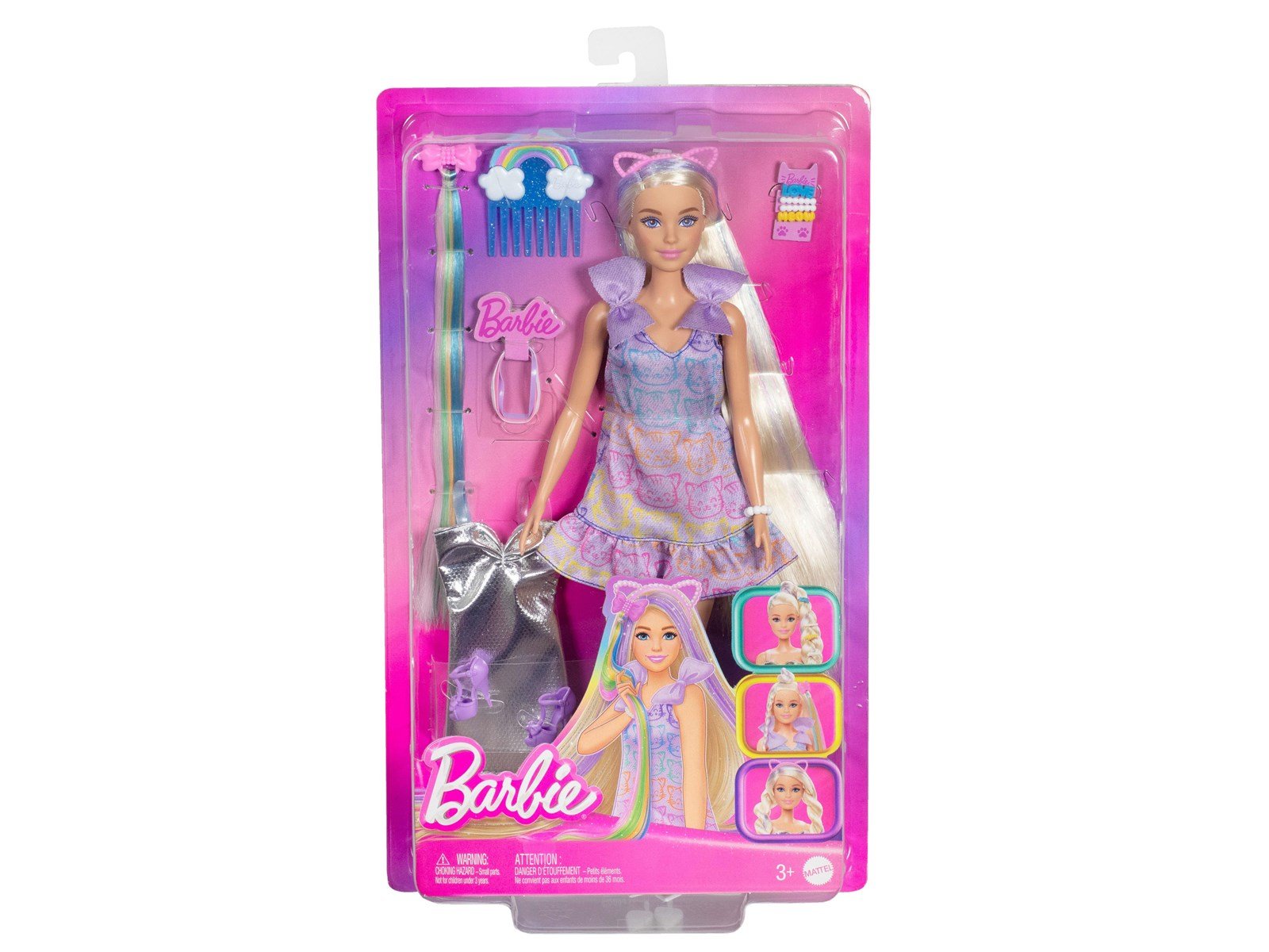 Barbie Fun & Fancy Doll & Accessories Blonde Fashion Doll With Extra-Long Hair & 2 Looks