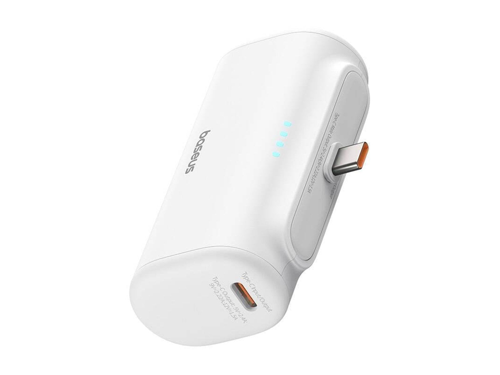 Baseus Compact 5000mAh Powerbank 20W USB-C (white) Powerbank (Akku) - Weiß - 5000 mAh
