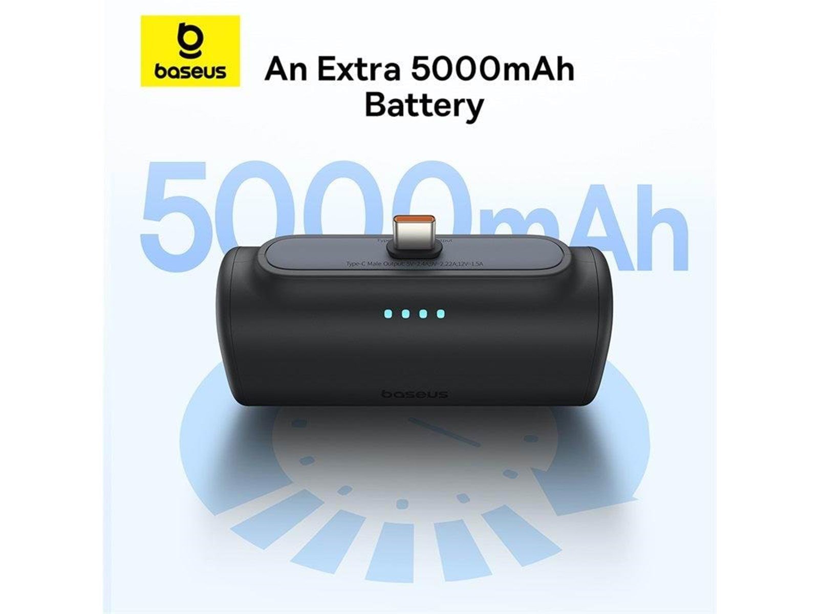 Baseus Compact 5000mAh Powerbank 20W USB-C (white) Powerbank (Akku) - Weiß - 5000 mAh