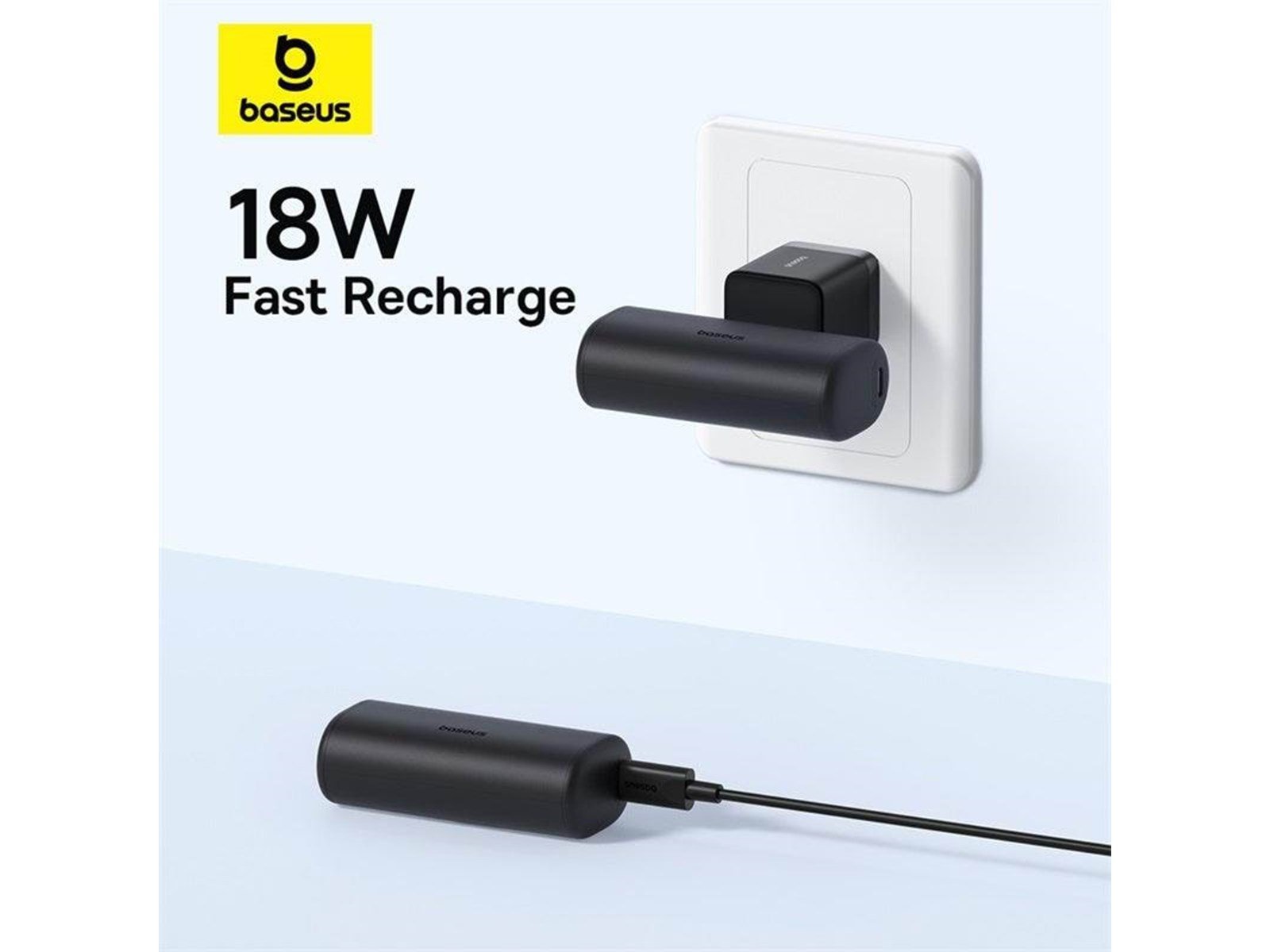 Baseus Compact 5000mAh Powerbank 20W USB-C (white) Powerbank (Akku) - Weiß - 5000 mAh