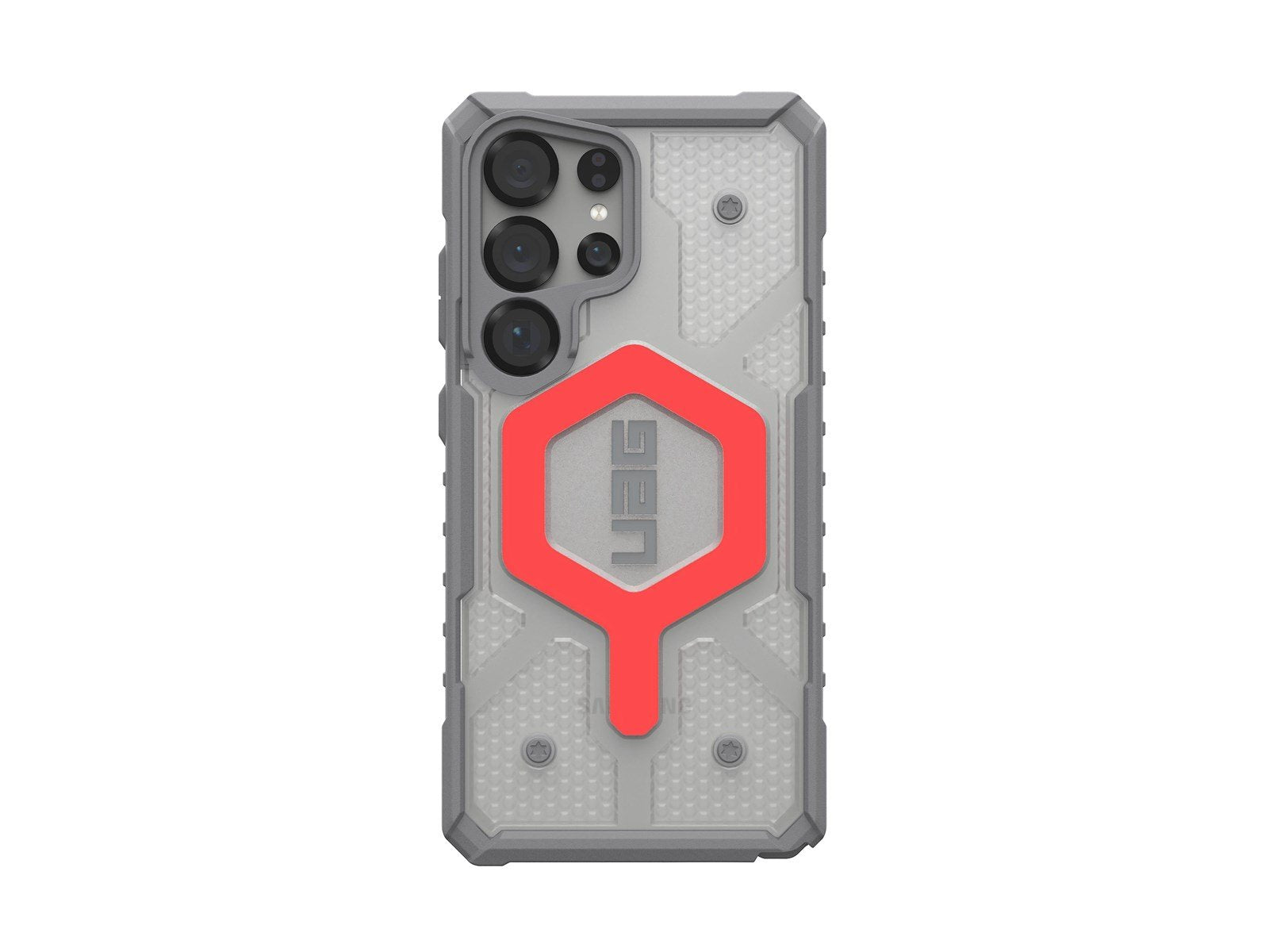 UAG Pathfinder Clear w/Magnet - Active Lava Lanyard - Samsung Galaxy S25 Ultra