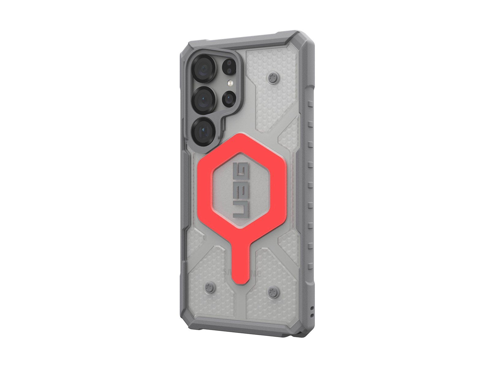 UAG Pathfinder Clear w/Magnet - Active Lava Lanyard - Samsung Galaxy S25 Ultra