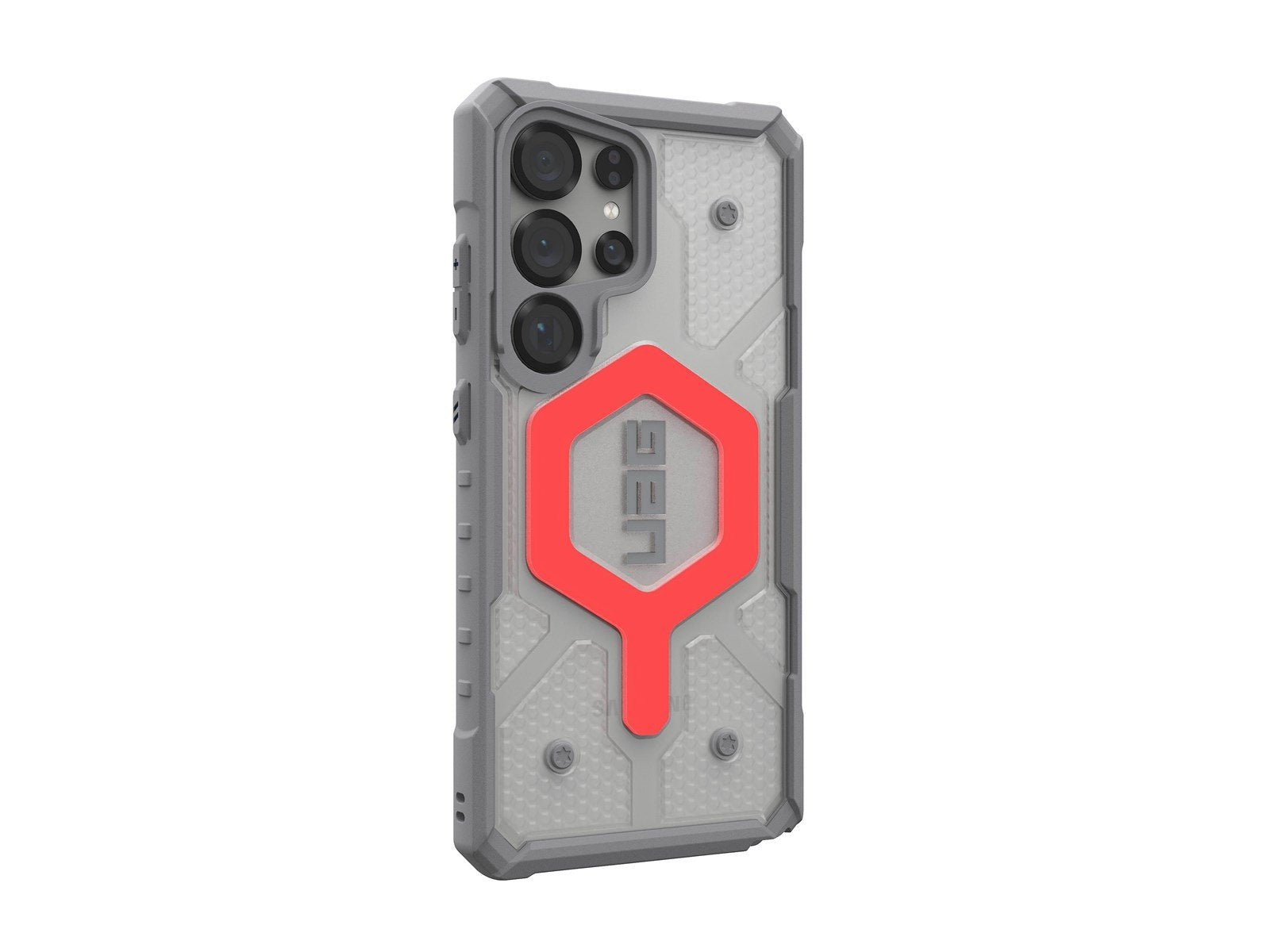 UAG Pathfinder Clear w/Magnet - Active Lava Lanyard - Samsung Galaxy S25 Ultra