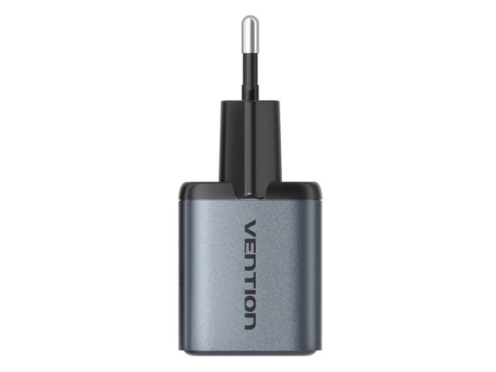 Vention GaN USB-C + USB-A 30W Charger (Gray)