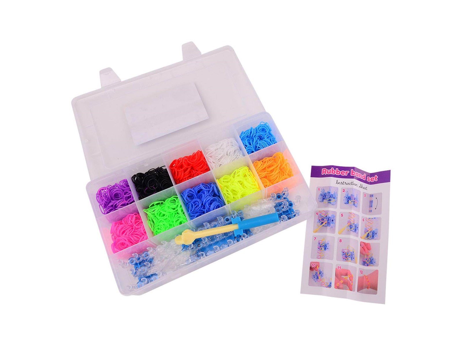 Johntoy - Loom Bands Set in Storage Box 3000pcs.