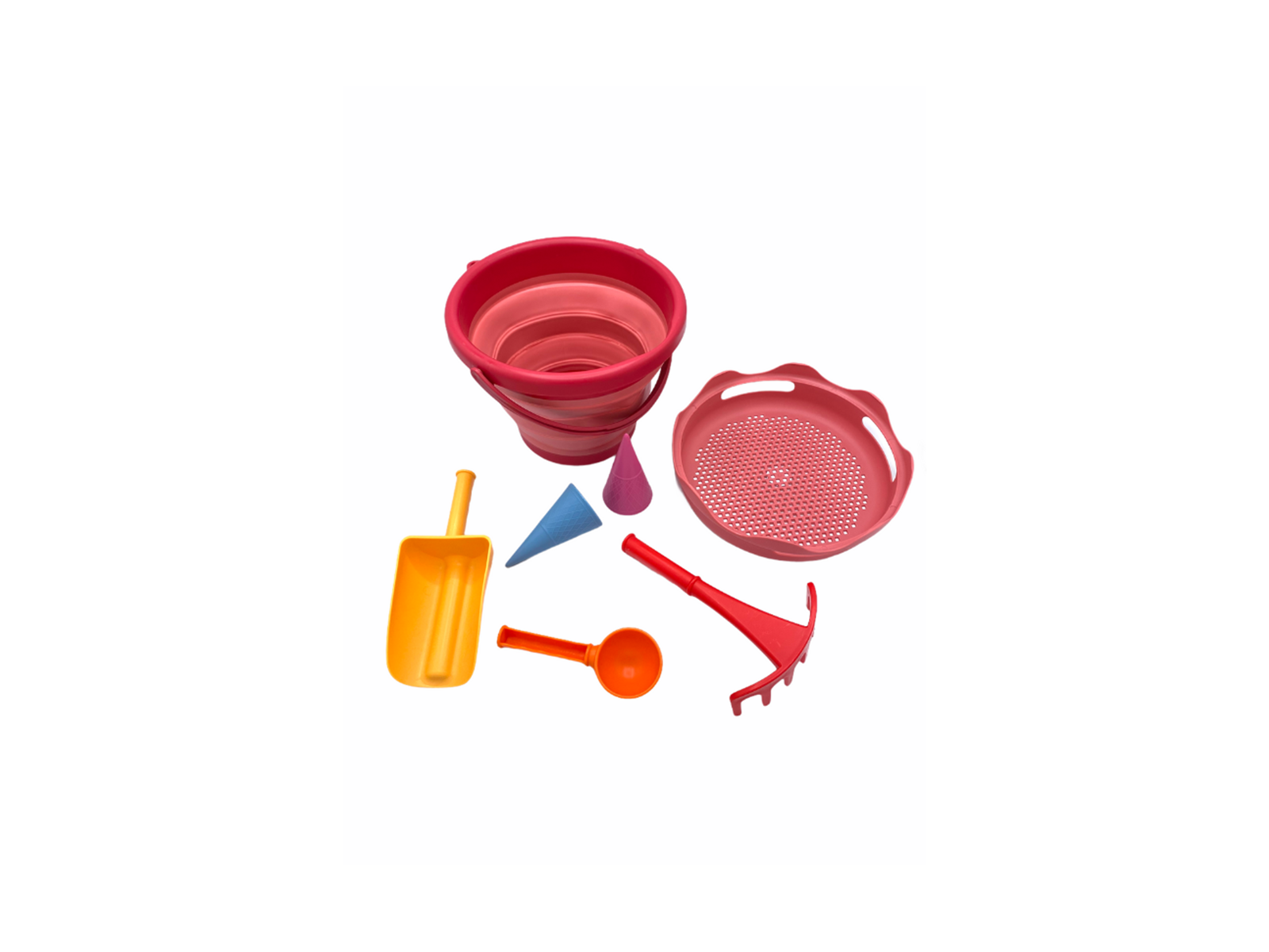 CompactToys 7in1 Sandtoys // Red