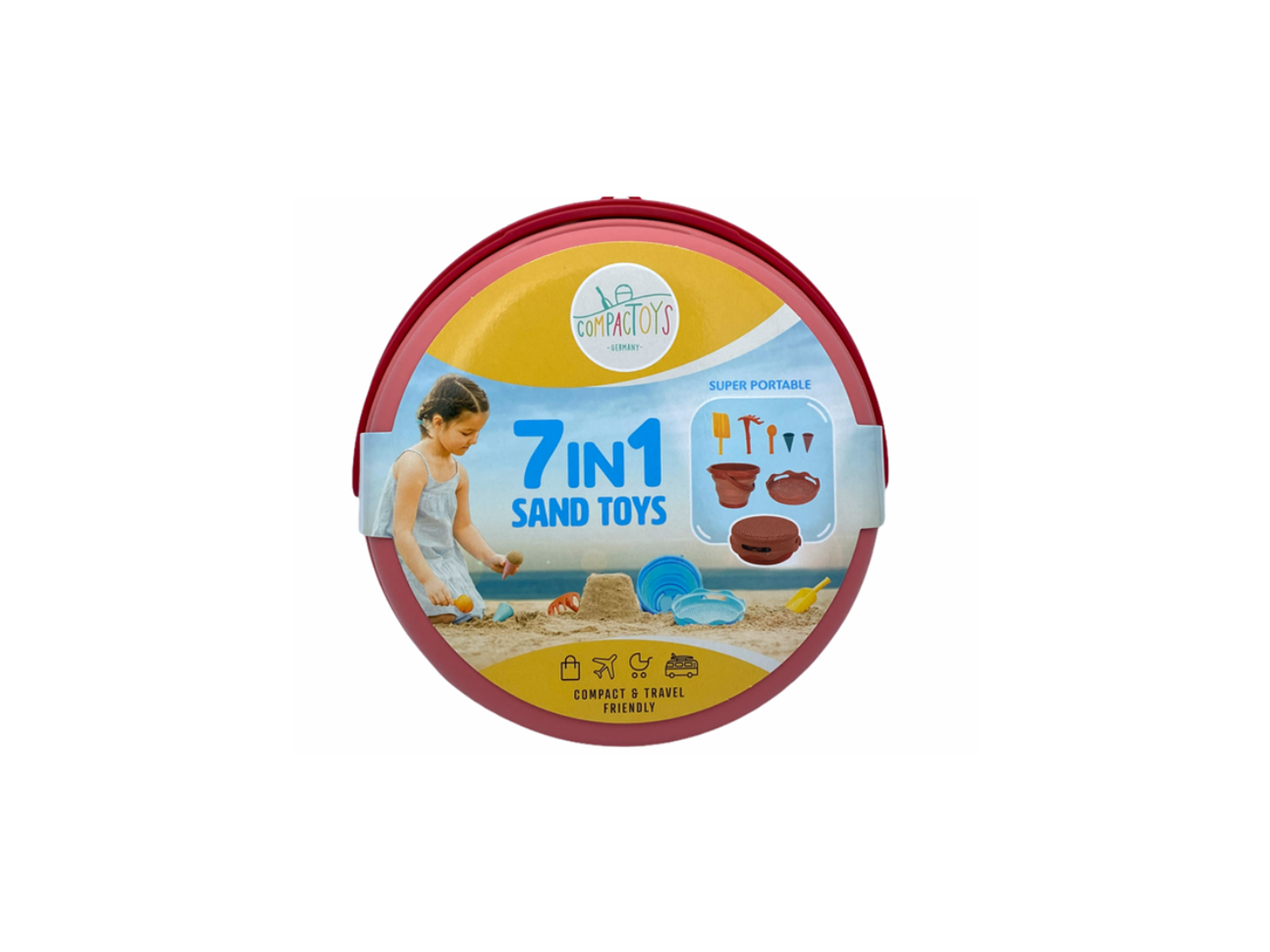 CompactToys 7in1 Sandtoys // Red