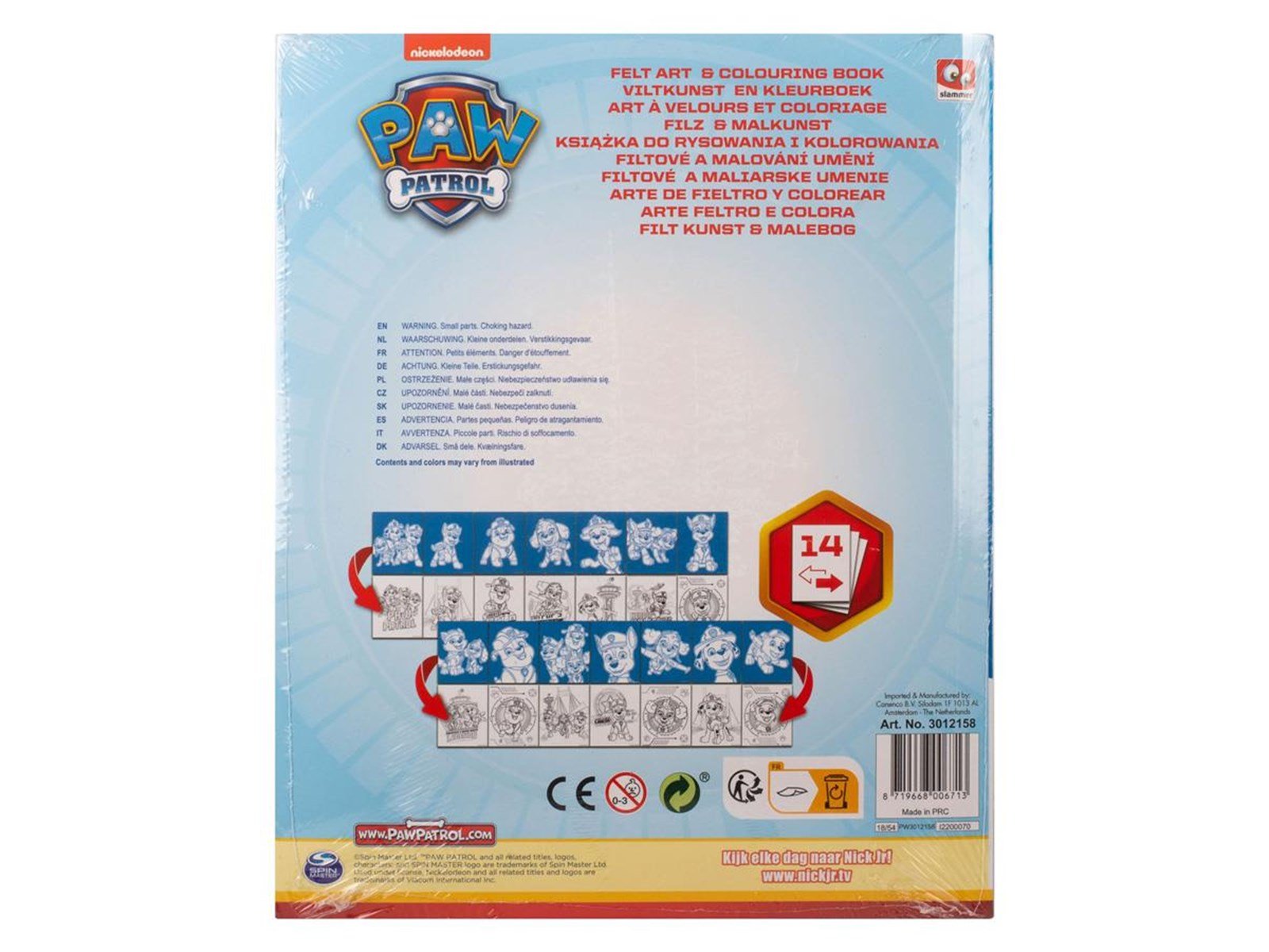 Canenco - PAW Patrol Felt Art & Coloring Book