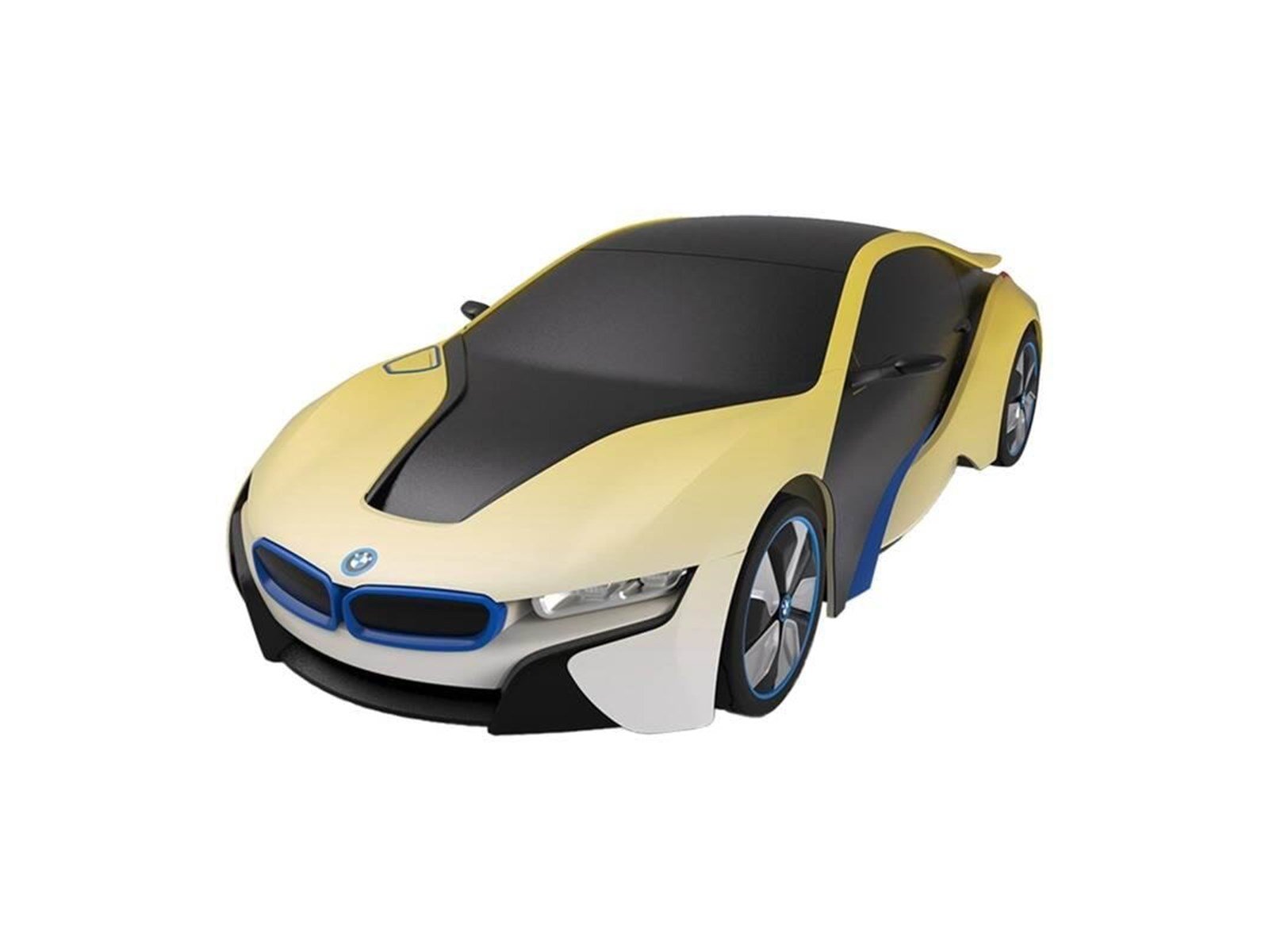 RASTAR R/C 1:24 BMW i8 remote controlled car- UV-sensitive (white and yellow)