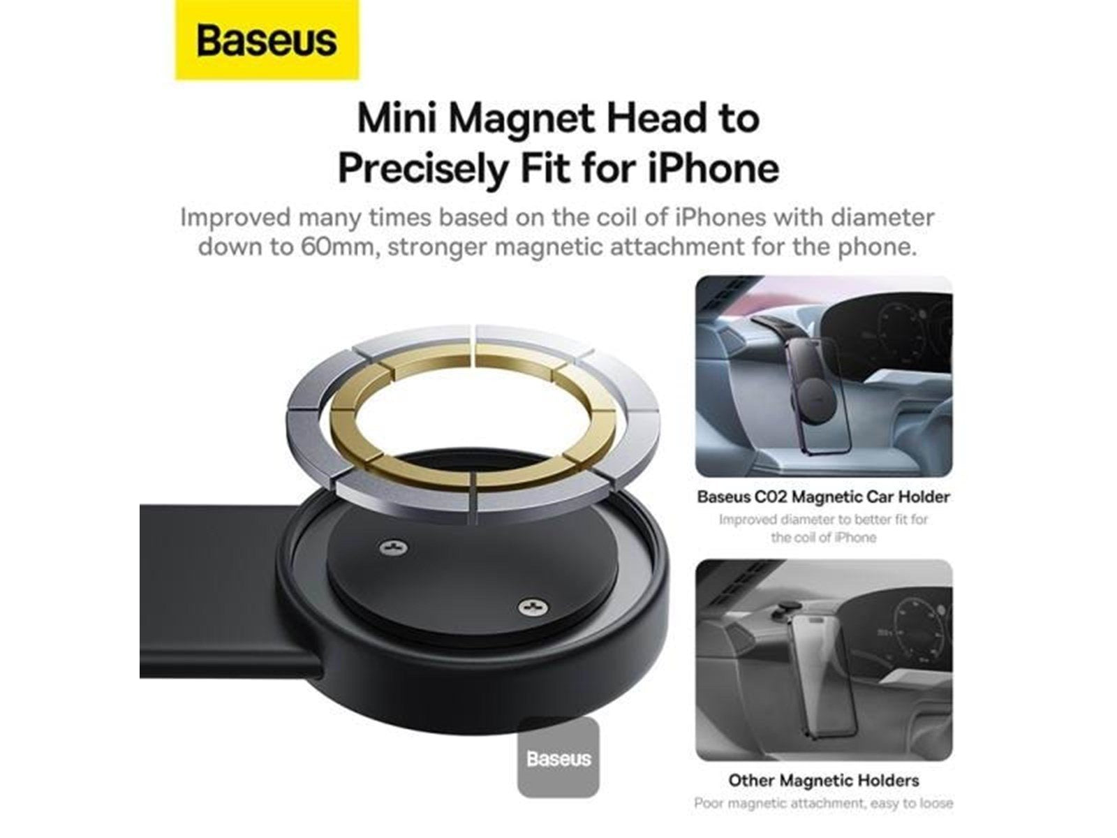 Baseus Magnetic car phone holder (black)