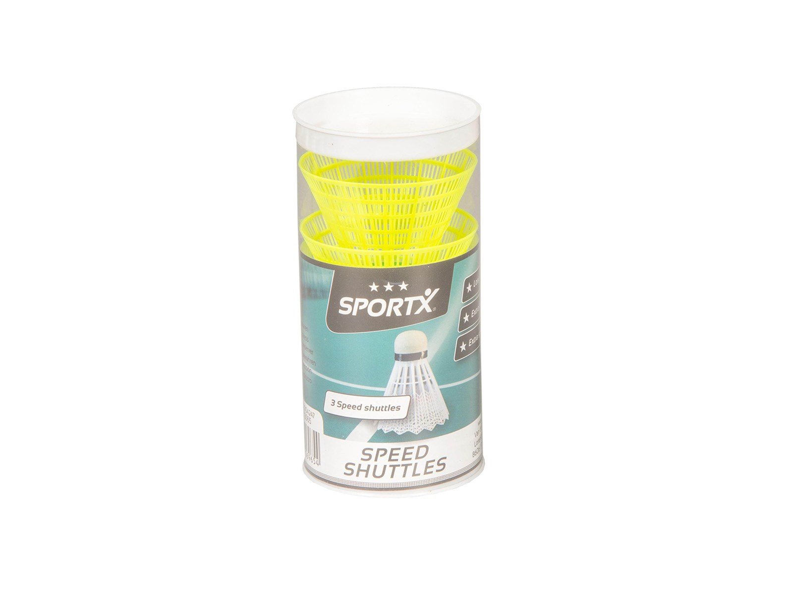 SportX - Speed Badminton Shuttles in Tube 3 pcs.