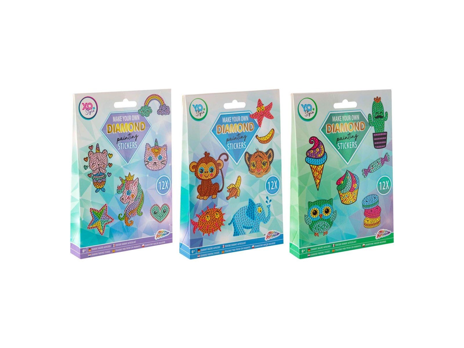 Creative Craft Group Make your own Diamond Painting Stickers 12 pcs.
