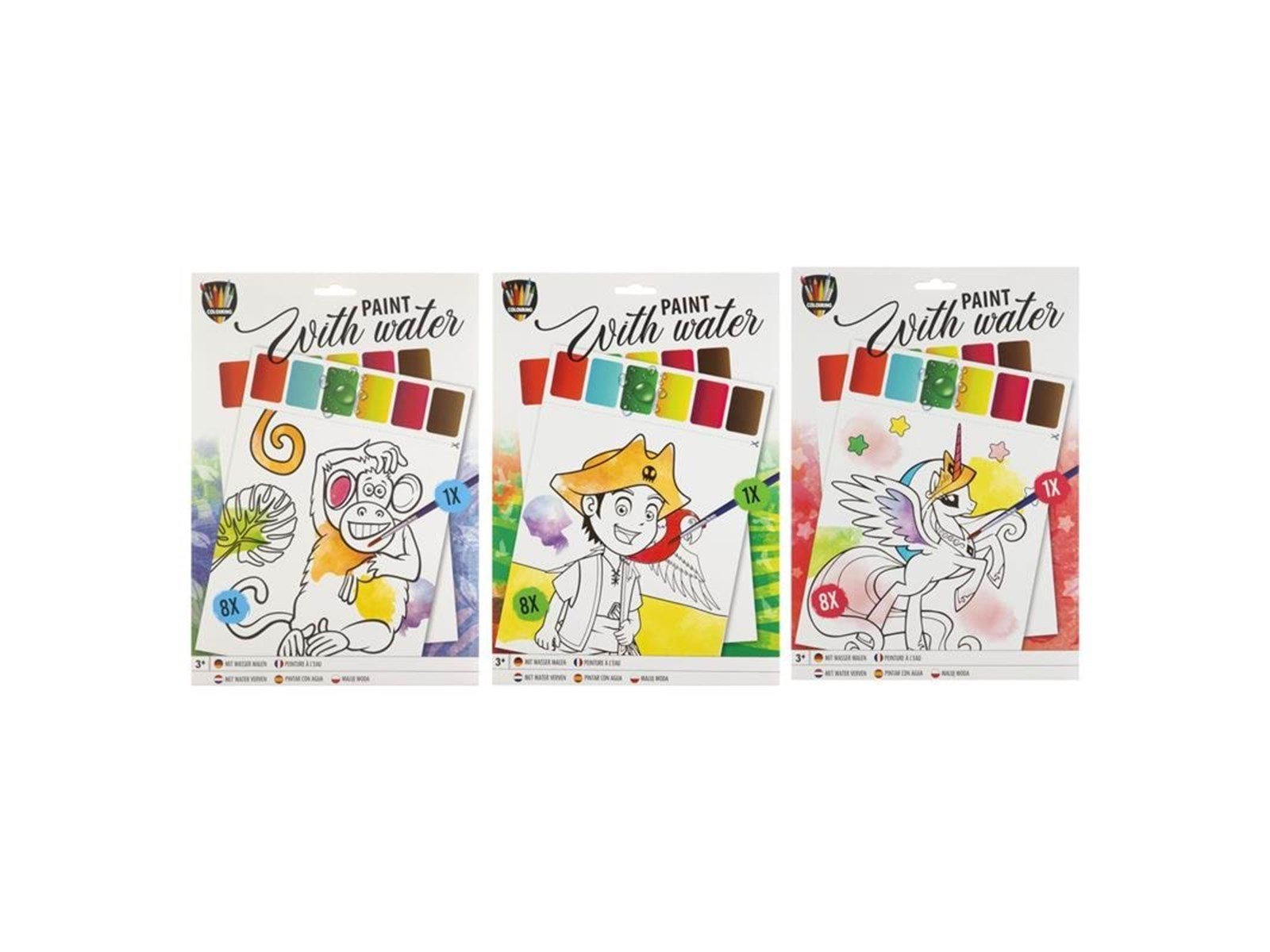 Creative Craft Group Painting with Water Theme 12 pcs.