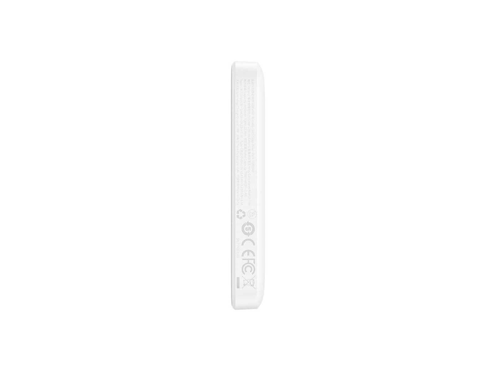 Baseus Magnetic Mini 6000mAh 20W MagSafe Magnetic Power Bank (White) Powerbank (Akku) - Weiß - 6000 mAh