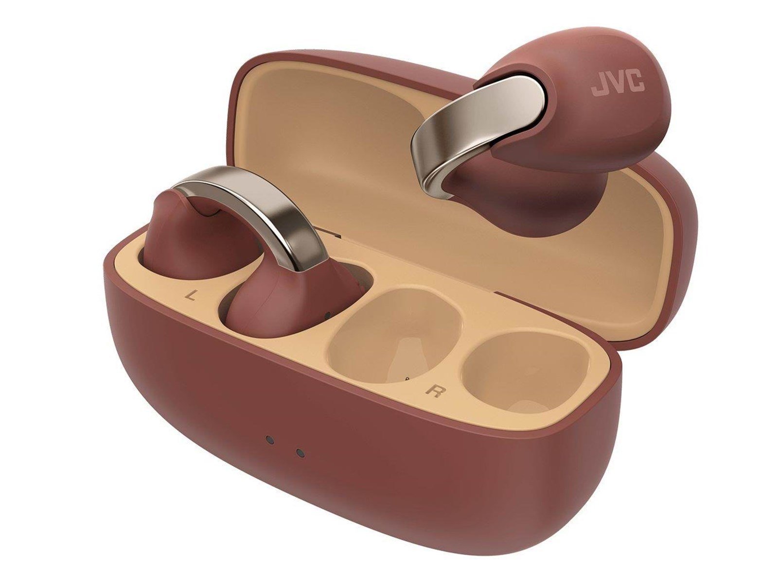JVC Open Ear Nearphone True Wireless Headphones - Maroon