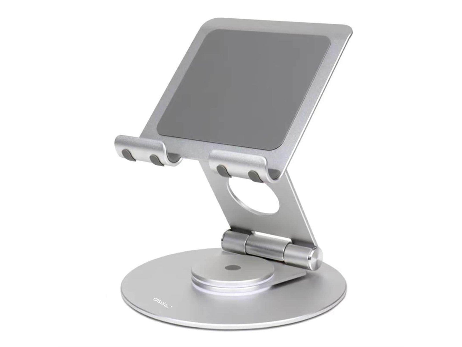 Desire2 Tablet Stand Dual Pivot 360 Silver