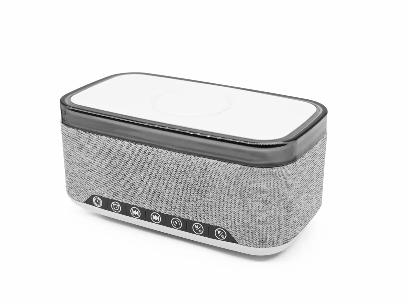 DENVER CRQ-225 - FM Clock Radio - with Bluetooth function & wireless charging - Gray - AM/FM - Grau