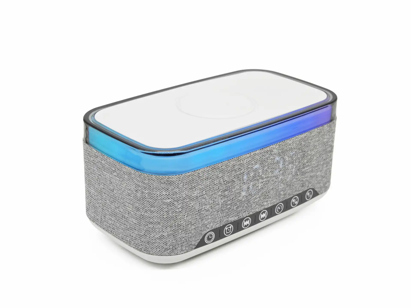 DENVER CRQ-225 - FM Clock Radio - with Bluetooth function & wireless charging - Gray - AM/FM - Grau