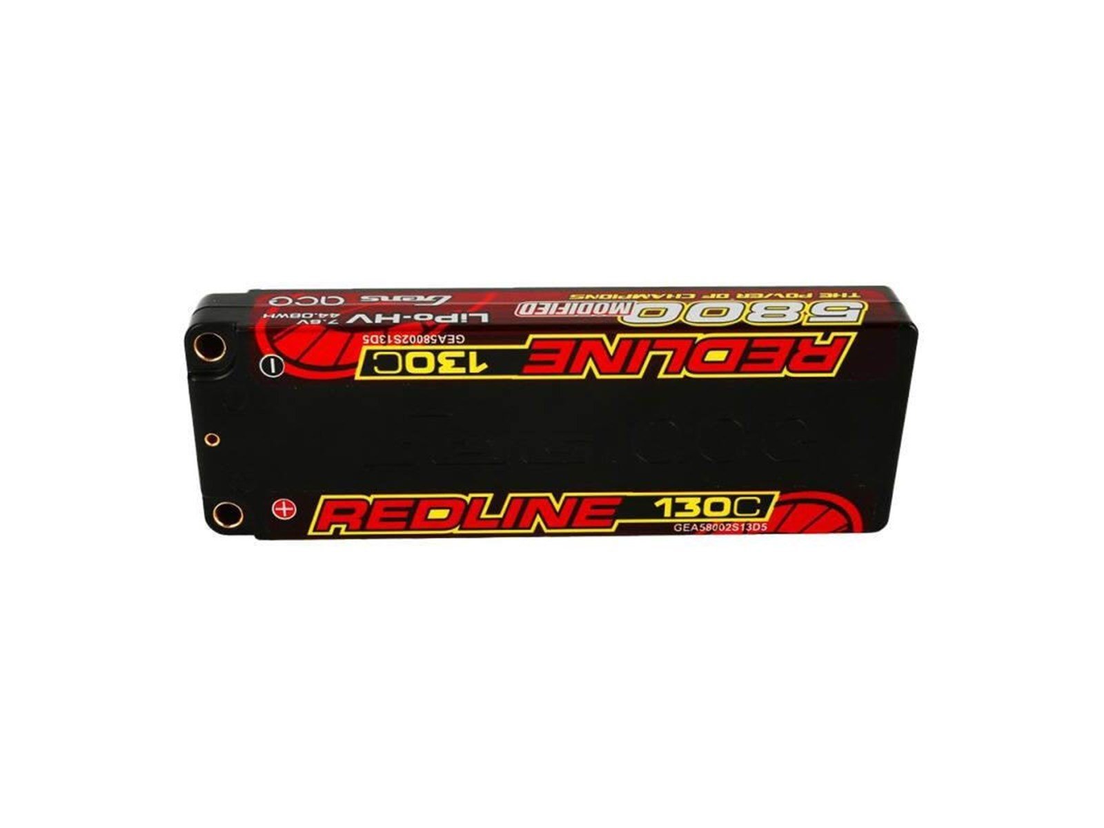 Gens ace &Tattu Redline Series 5800mAh 7.6V 130C 2S1P HardCase 56 HV Ultra LCG LiPo Battery