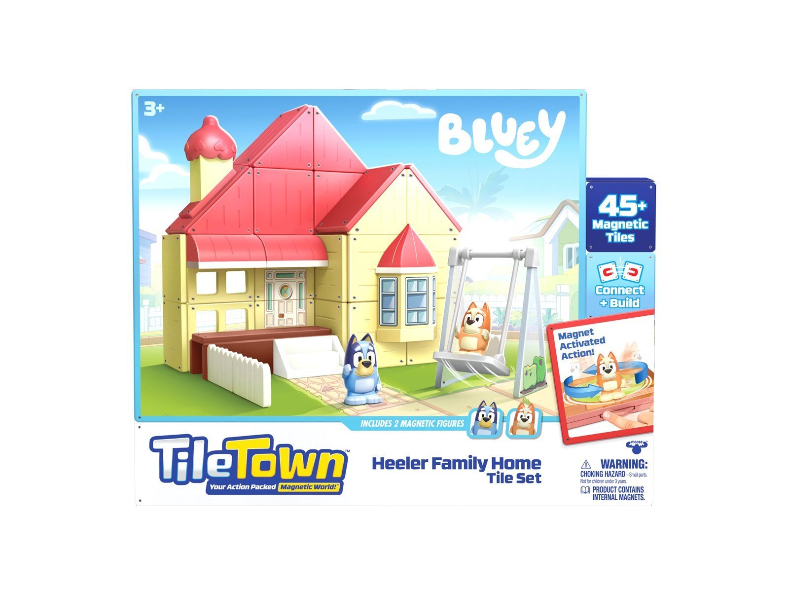 Tile Town Bluey Heeler House Magnetic Tiles Playset