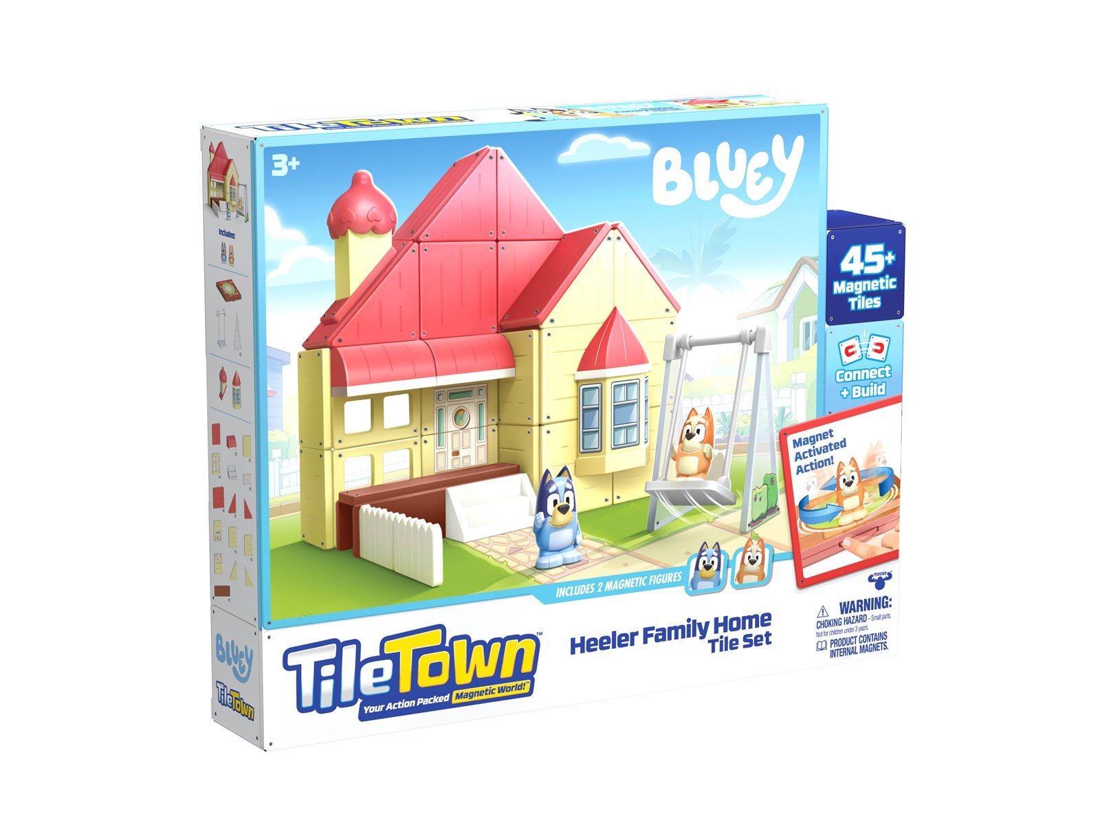 Tile Town Bluey Heeler House Magnetic Tiles Playset
