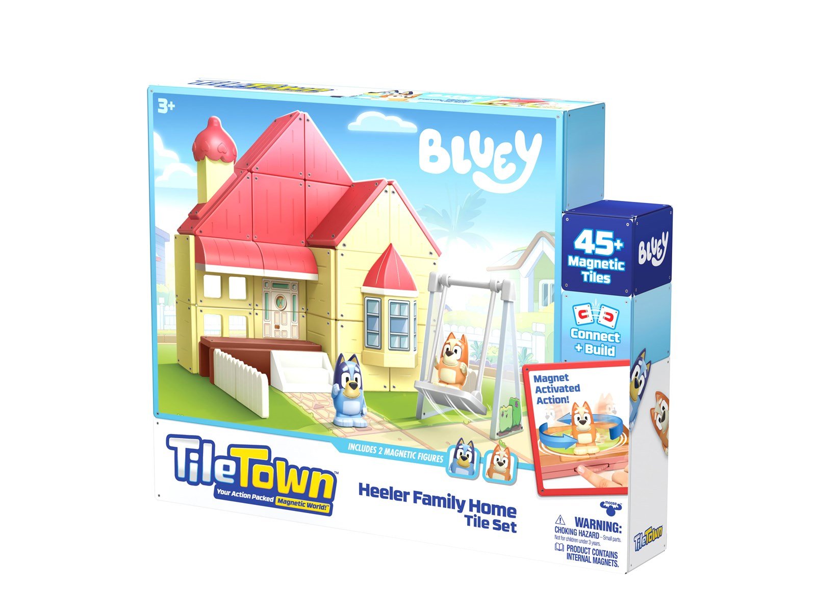 Tile Town Bluey Heeler House Magnetic Tiles Playset