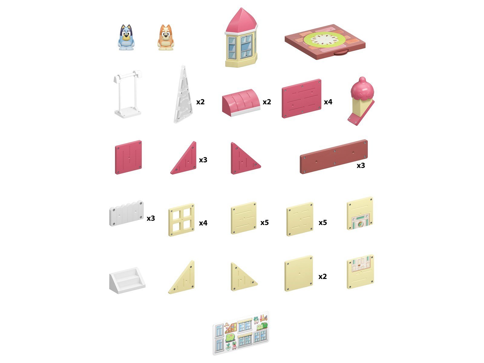 Tile Town Bluey Heeler House Magnetic Tiles Playset