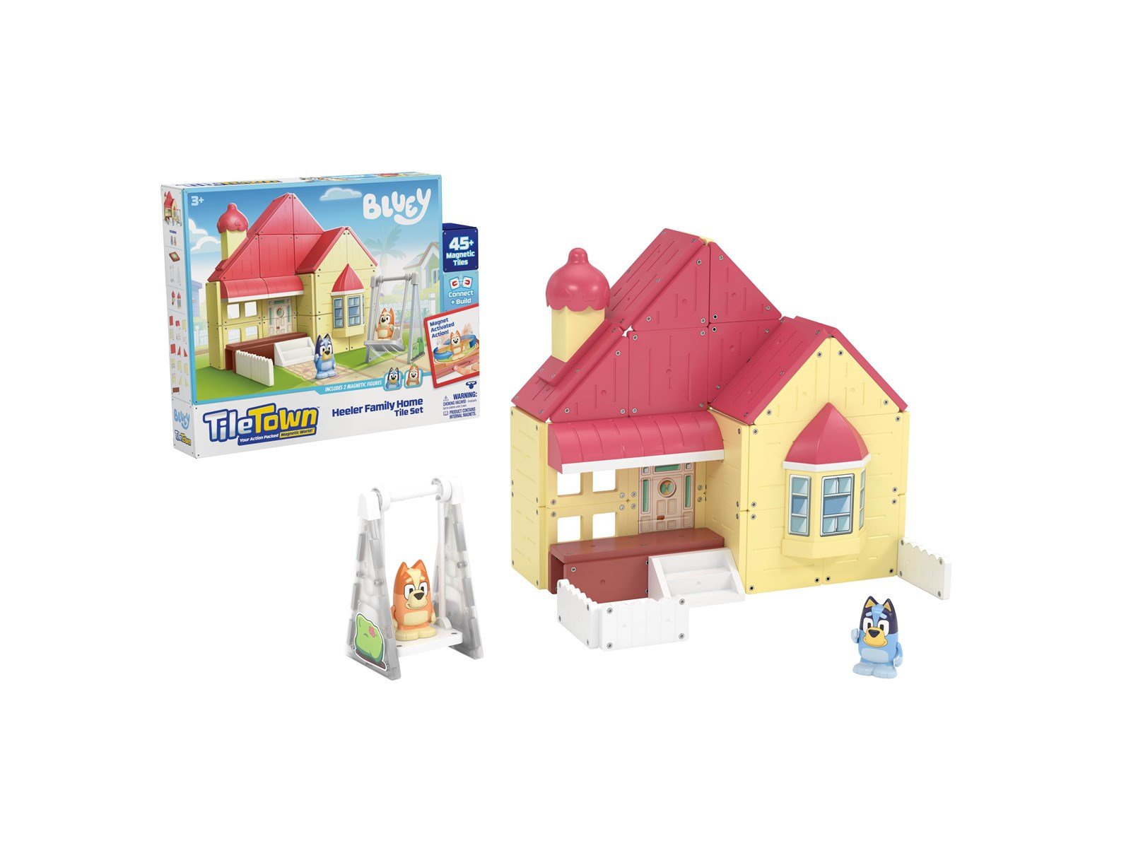 Tile Town Bluey Heeler House Magnetic Tiles Playset