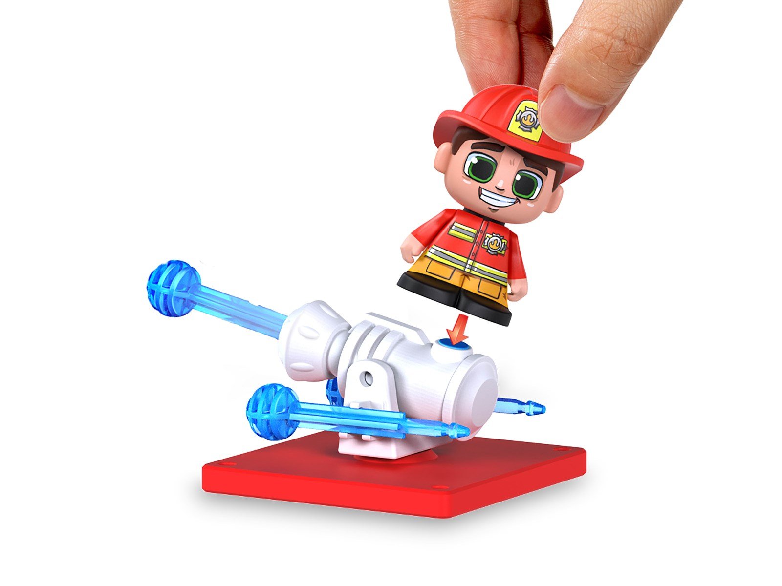 Tile Town Fire Station Magnetic Tiles Playset 46 pcs