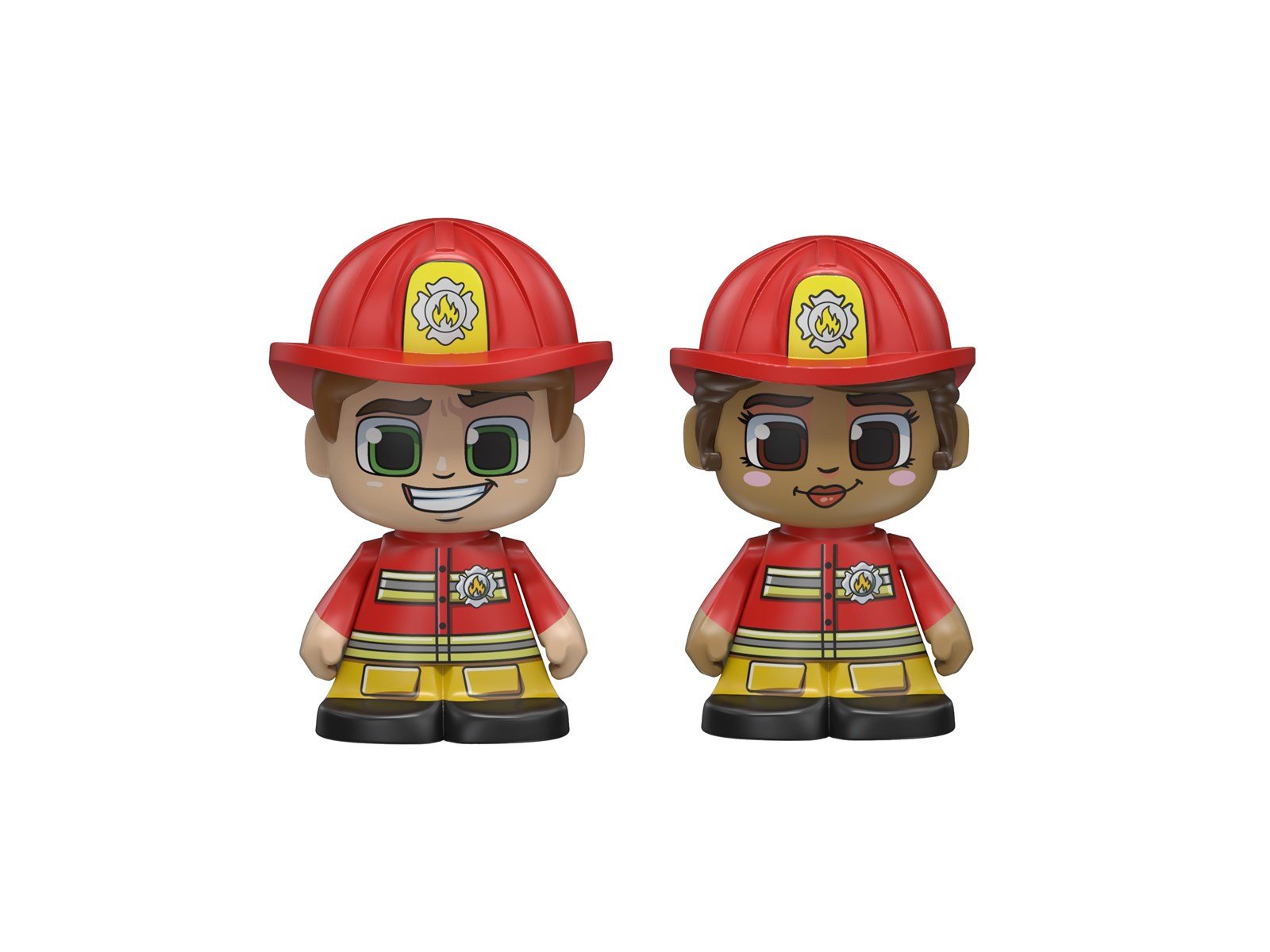 Tile Town Fire Station Magnetic Tiles Playset 46 pcs