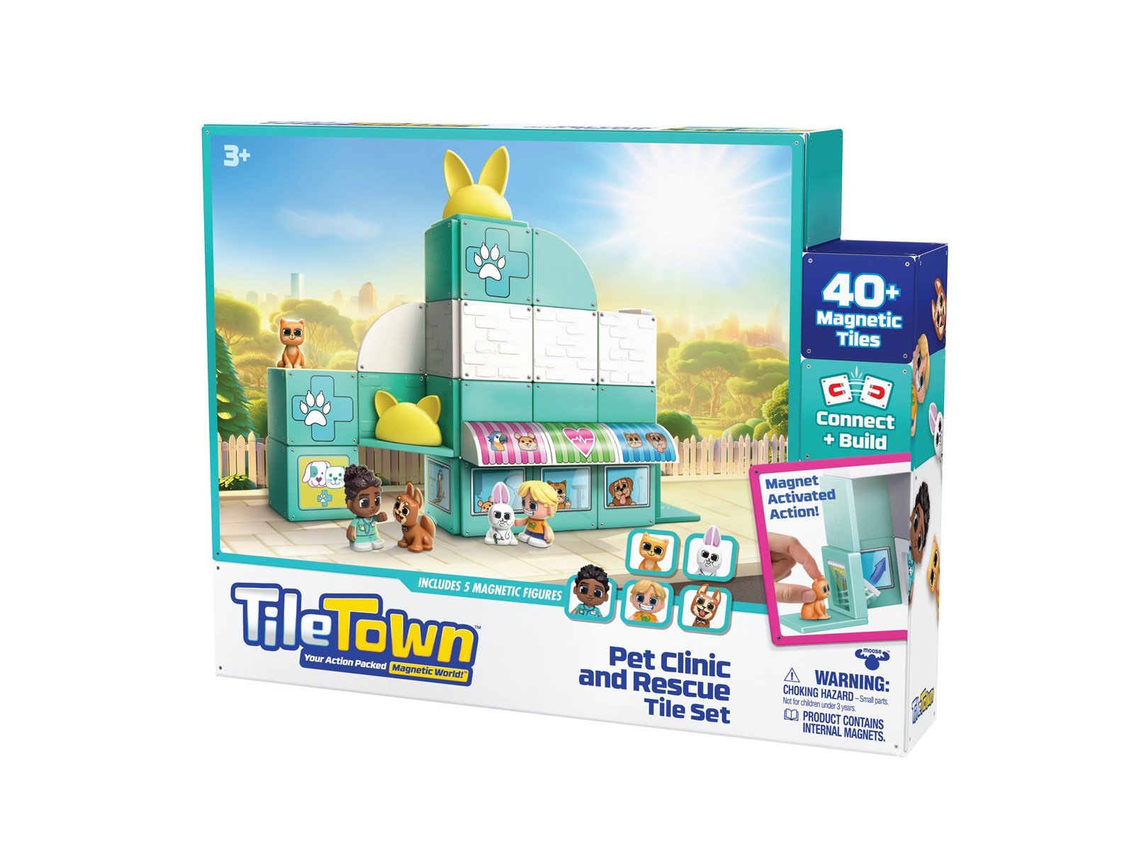Tile Town Pet Vet Magnetic Tiles Playset 44 pcs