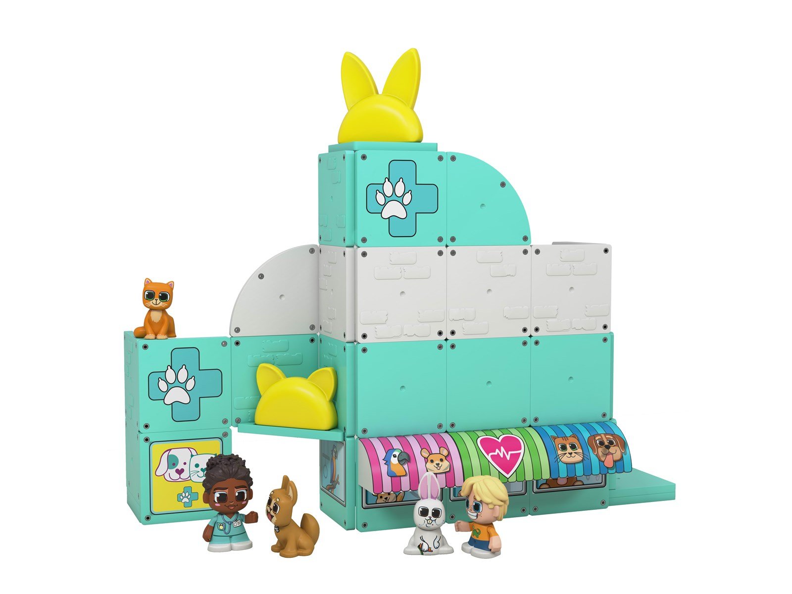Tile Town Pet Vet Magnetic Tiles Playset 44 pcs