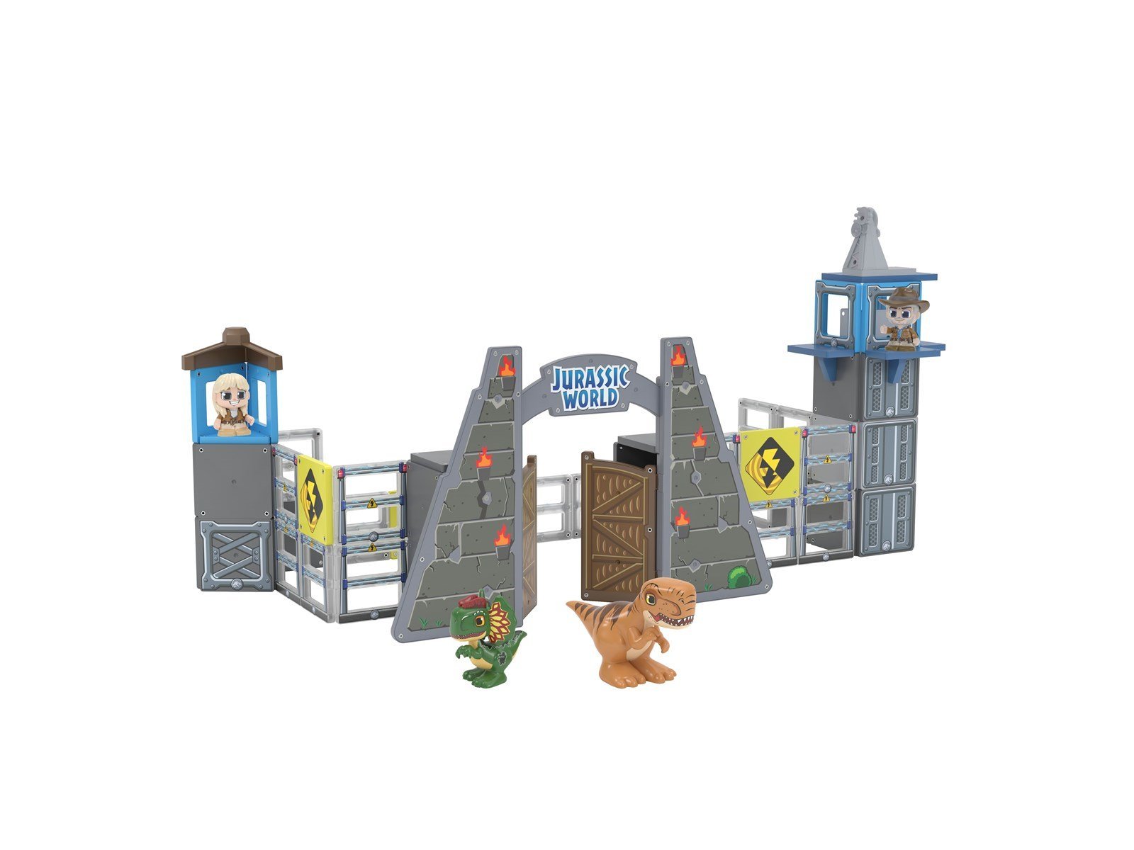 Tile Town Jurassic world park Magnetic tiles playset 70 pcs