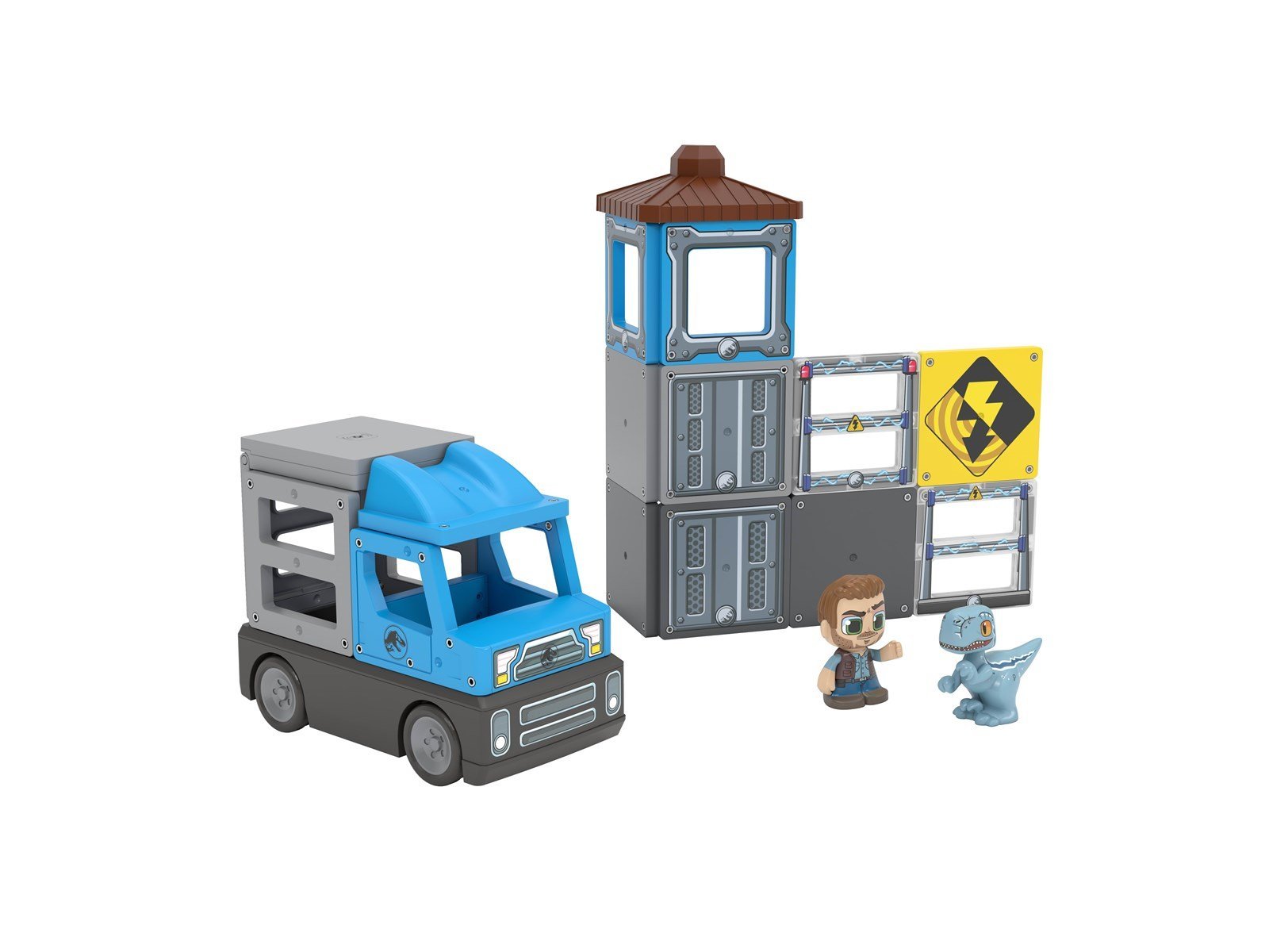 Tile Town Jurassic World Dino Rescue Magnetic Tiles Playset 22 pcs