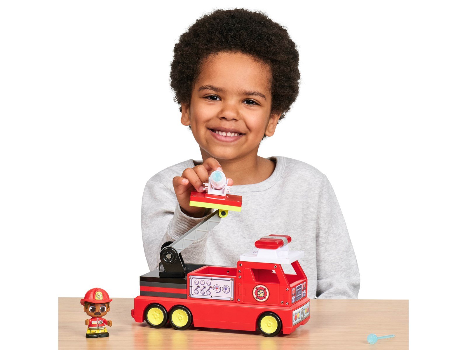 Tile Town Firetruck Magnetic Tiles Building Vehicle Playset 11 pcs